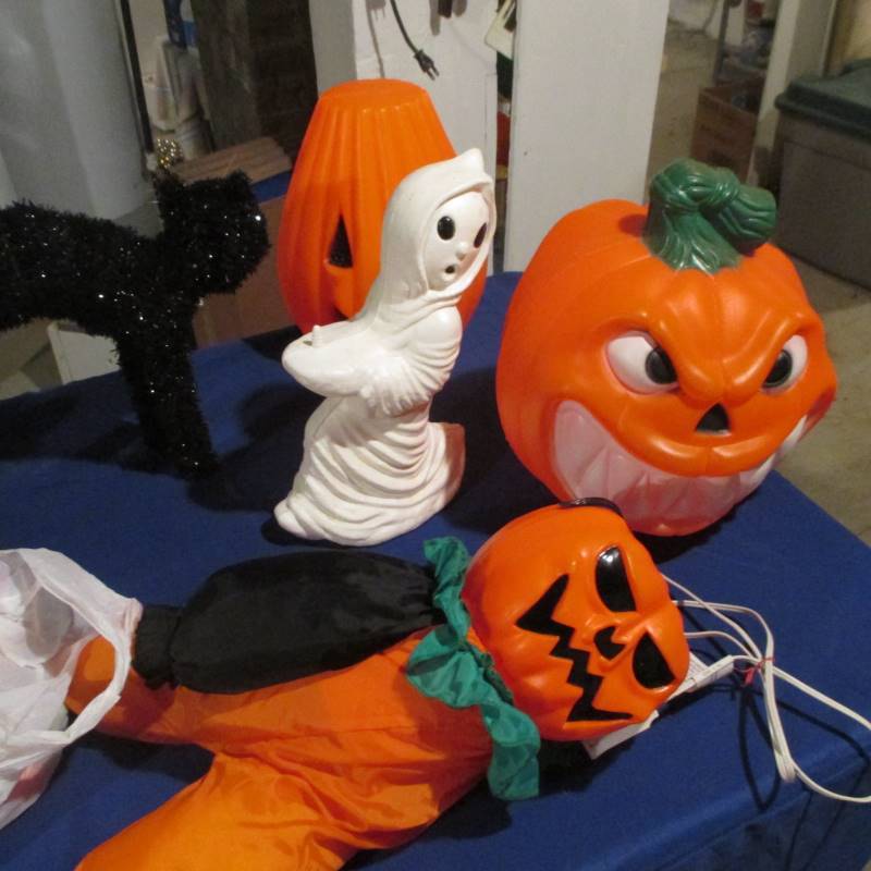 (3) Totes of Halloween Decor