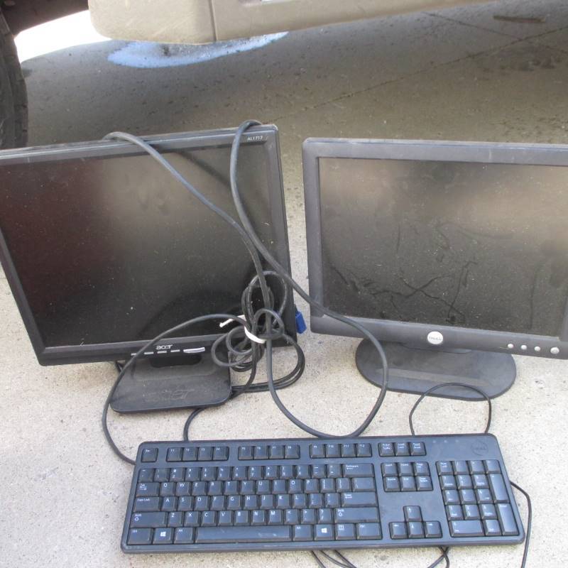 (New) Car Stereo, (2) Monitors & Keyboard