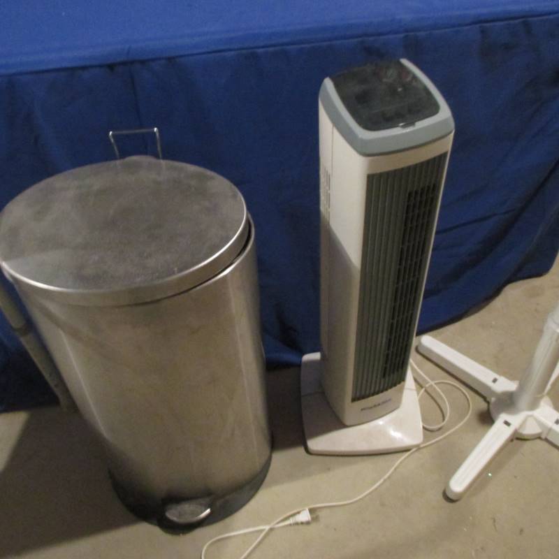 Trash Can, Fan, Handicap Toilet Chair