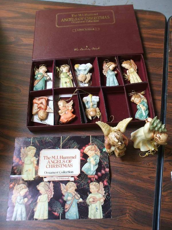lot 634 image: HUMMELS ANGELS OF CHRISTMAS ORNAMENTS