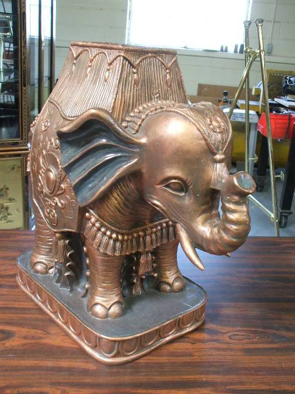 lot 601 image: COPPER COLORED ELEPHANT