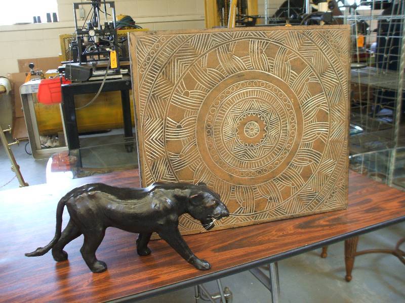 lot 658 image: WALL ART AND BLACK PANTHER