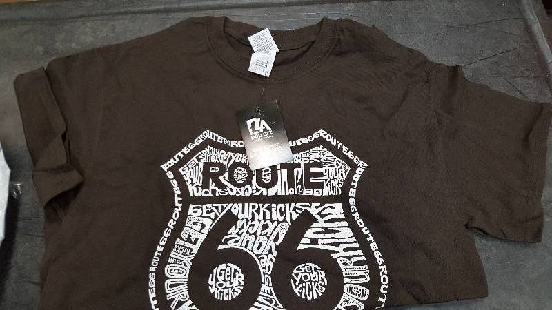 lot 247 image: Mens T-shirt - Get Your Kicks Brown Small