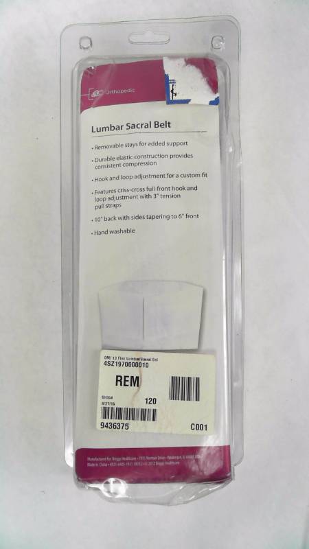 lot 328 image: DMI 10 Flex Lumbar  Sacral Belt