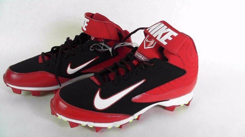 lot 346 image: NIKE MENS HUARACHE RED BASEBALL SHOES SIZE 10.5 634626-016