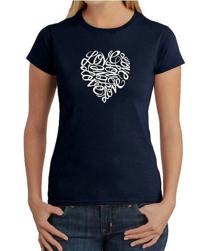lot 2204 image: Lot of 2 Womens Large Size Shirts - XOXO and LOVE Print