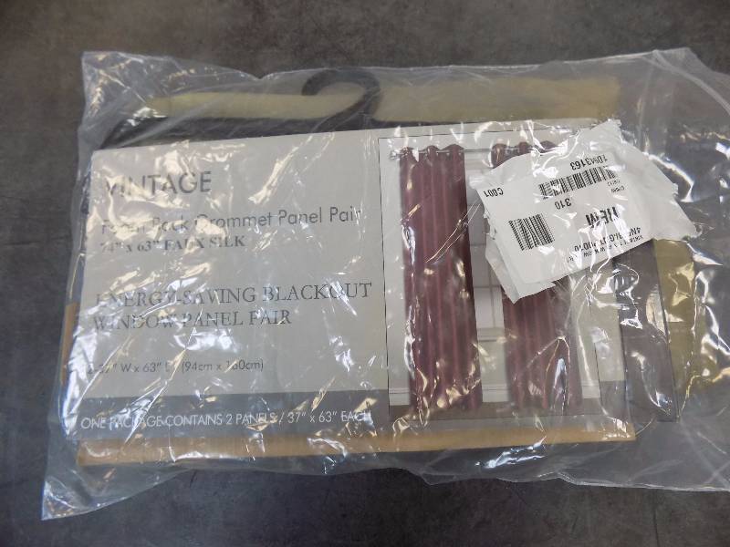 United Vintage 74 x 63 Blackout Grommet Window Panel Pair Taupe