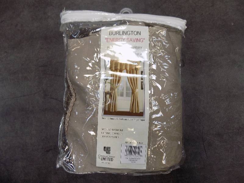 United Burlington 52 x 63 Blackout 5-Pc. Window Panel Set Taupe
