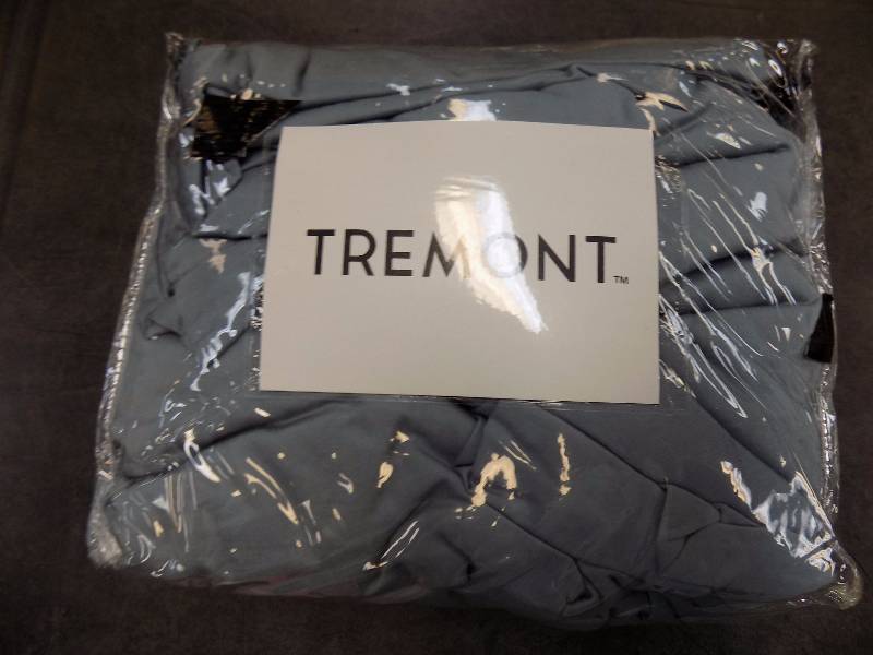 Tremont 600 Thread Count Egyptian Cotton Sateen Sheet Set Cal. King Dusty Blue