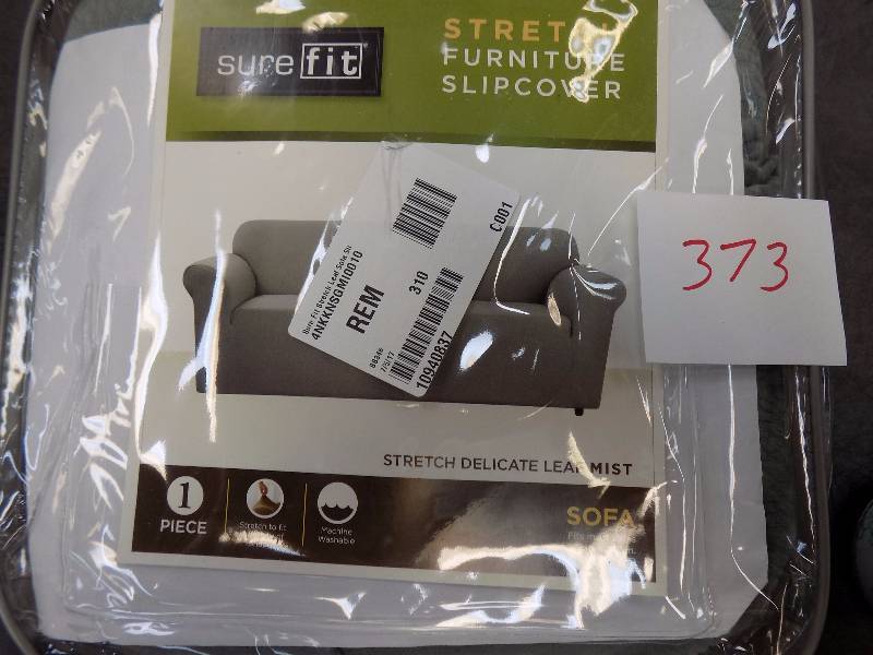 Sure Fit Stretch Leaf Sofa Slipcover Mist