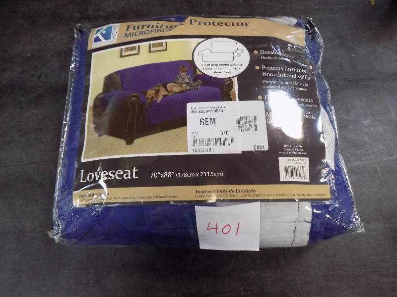 Kashi Home Microfiber Pet Loveseat Protector Navy