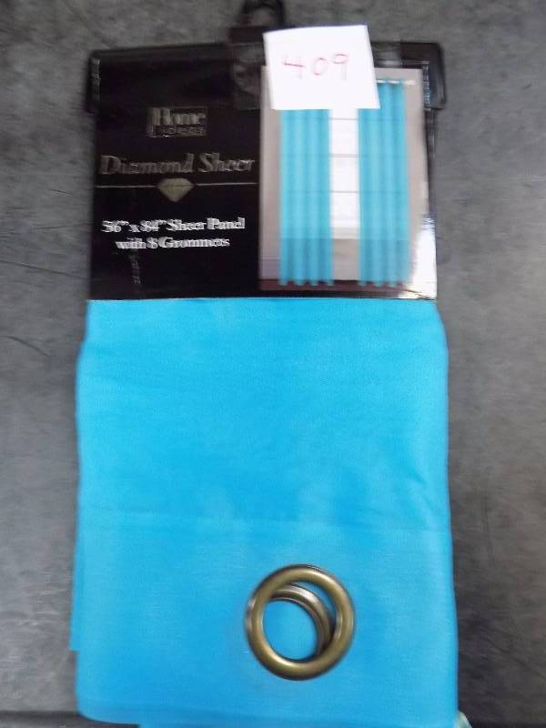 Creative Home Ideas Window Elements Diamond Sheer Voile Extra Wide 56 x 84 Grommet Window Panel Turquoise