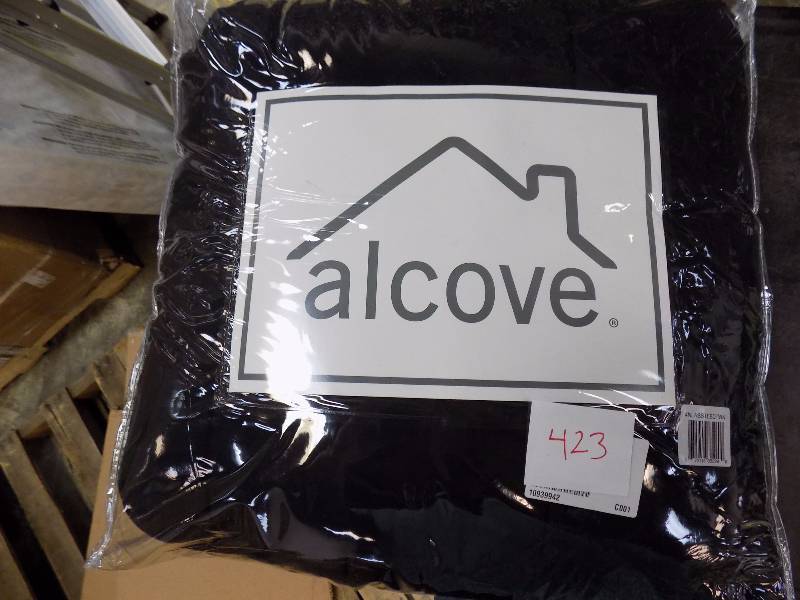 alcove Solid Color Microfiber Reversible Comforter - True Black Twin
