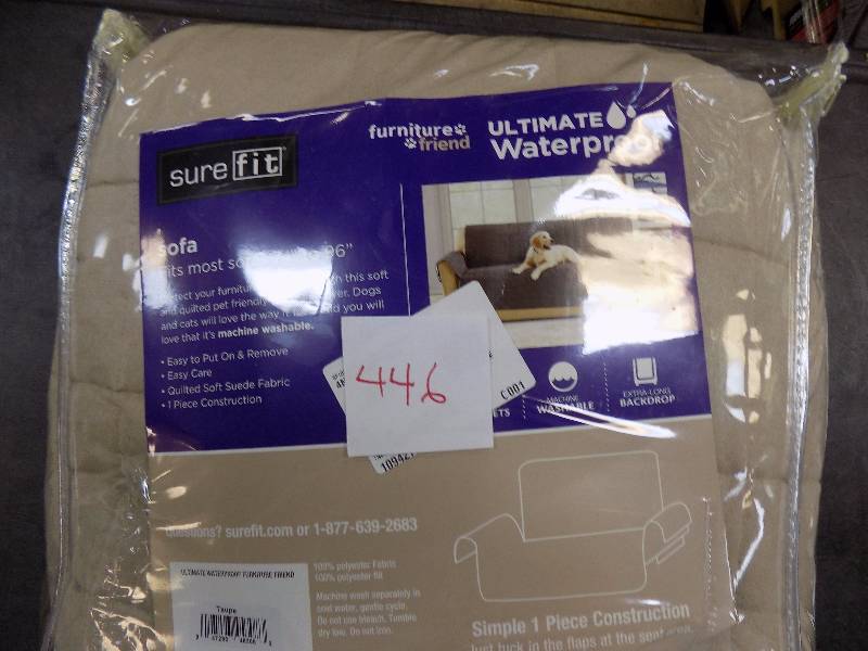 Sure Fit Ultimate Waterproof Suede Sofa Cover Taupe