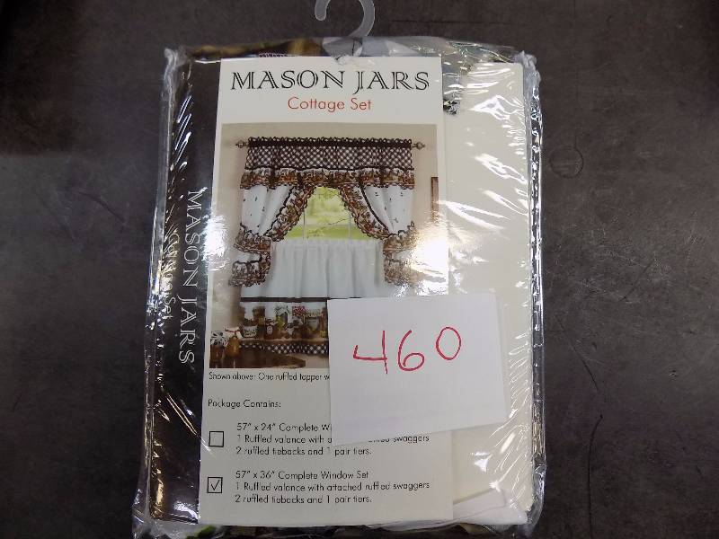 Mason Jars 36 x 57 Cottage Set - White
