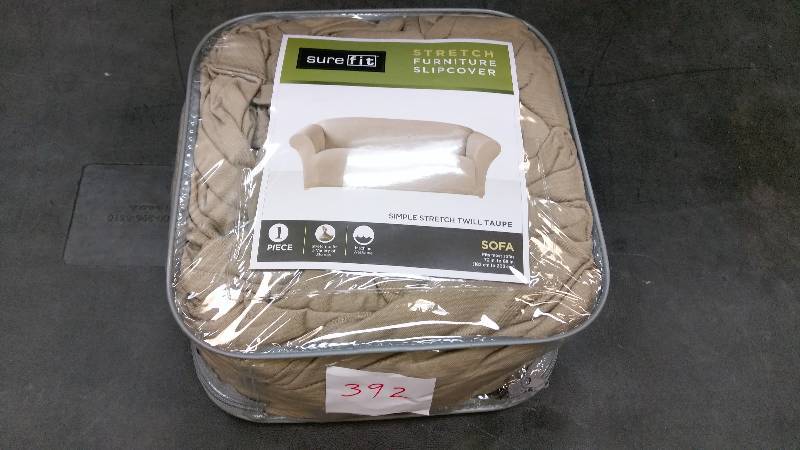 Sure Fit Simple Stretch Twill Sofa Slipcover Taupe