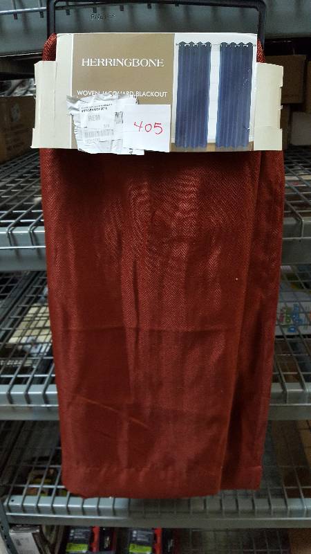 United Herringbone 54 x 63 Blackout Grommet Window Panel Terracotta