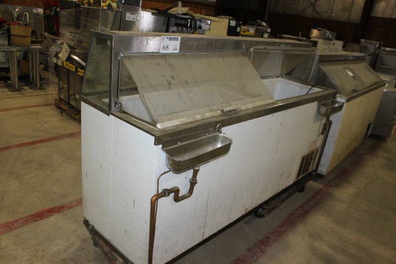 lot 68 image: Commercial Stainless Steel Ice Cream Serving Counter