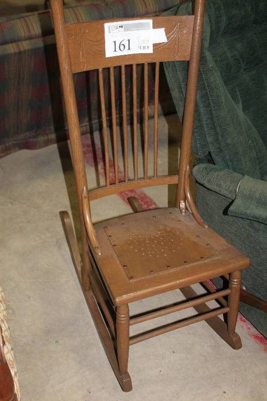 lot 161 image: Wood Rocking Chair
