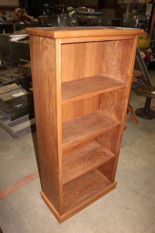 lot 176 image: 4-Shelf Wood Bookcase