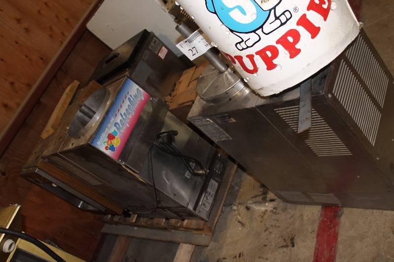 lot 27 image: Pallet Lot of Dispensers Includes Slushy, Juice, 2-Ice Cream