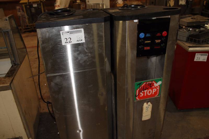 lot 22 image: Lot of (2) Commercial Stainless Steel Juice Dispensers