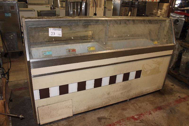 lot 23 image: Commercial Stainless Steel Ice Cream Counter