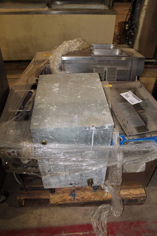 lot 36 image: Pallet Lot of Commercial Stainless Steel Dispensers