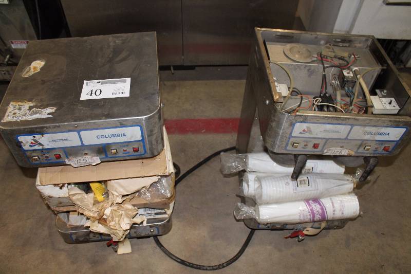 lot 40 image: Lot of (2) Commercial Stainless Steel Coffee Machines