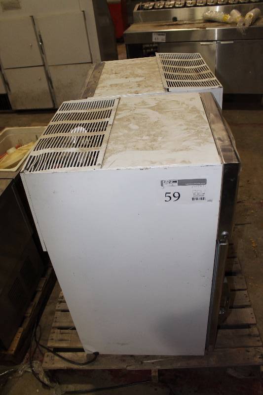 lot 59 image: Lot of (2) Commercial Glass Door Refrigerators