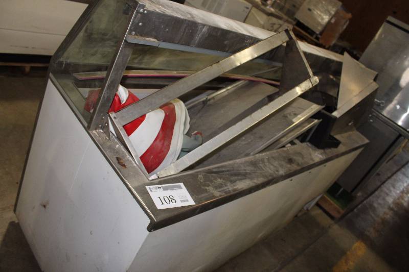 lot 108 image: Commercial Stainless Steel Ice Cream Serving Counter