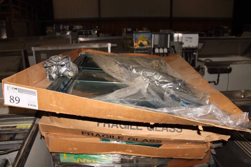 lot 89 image: Lot of (5) Fireplace Glass Fronts