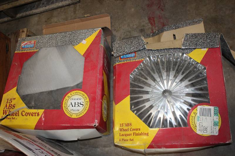 lot 243 image: Lot of (2) Boxes of 15in. ABS Wheel Covers