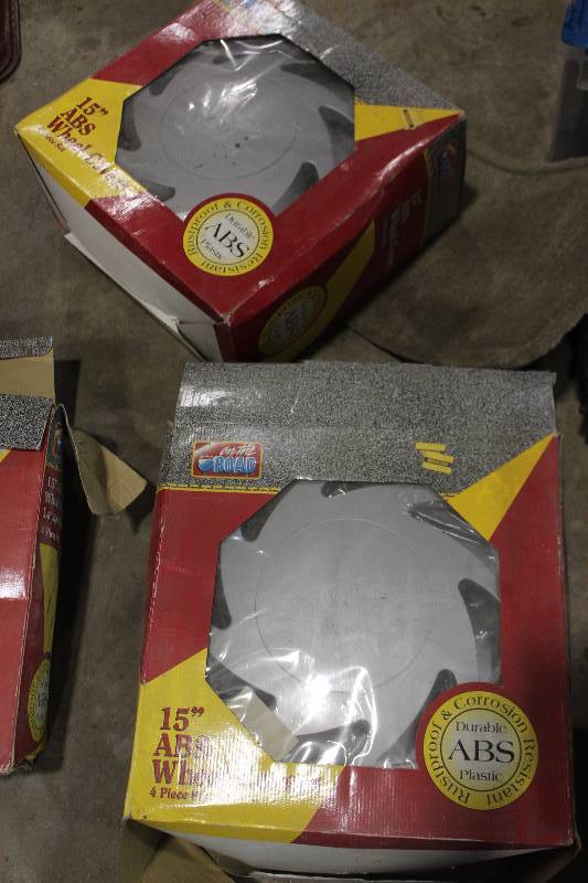 lot 242 image: Lot of (2) Boxes of 15in. ABS Wheel Covers