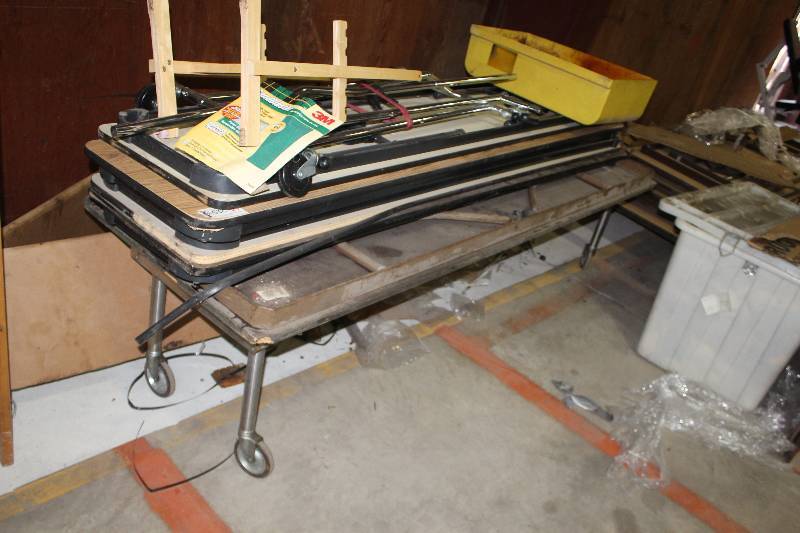 lot 290 image: Lot of (6 or More) Folding Hard Top Tables