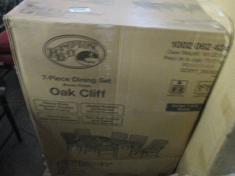 lot 2 image: Hampton Bay Oak Cliff 7-Piece Metal...