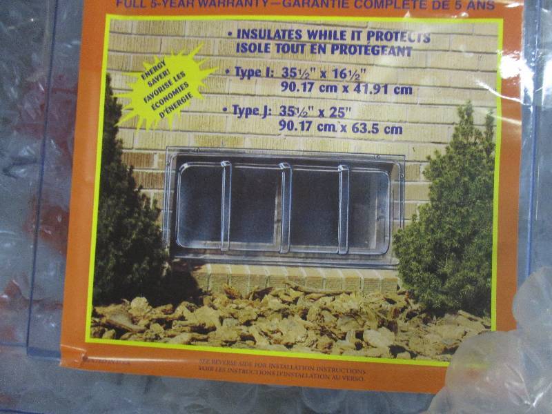 lot 42 image: Basement Window Cover  open box Ret...