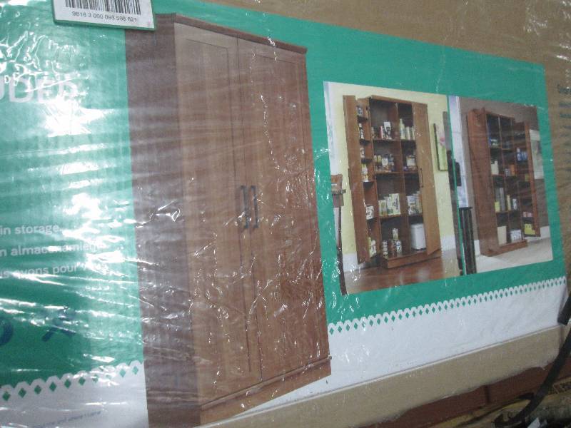 lot 73 image: Sauder Home Plus Sienna Oak Storage...