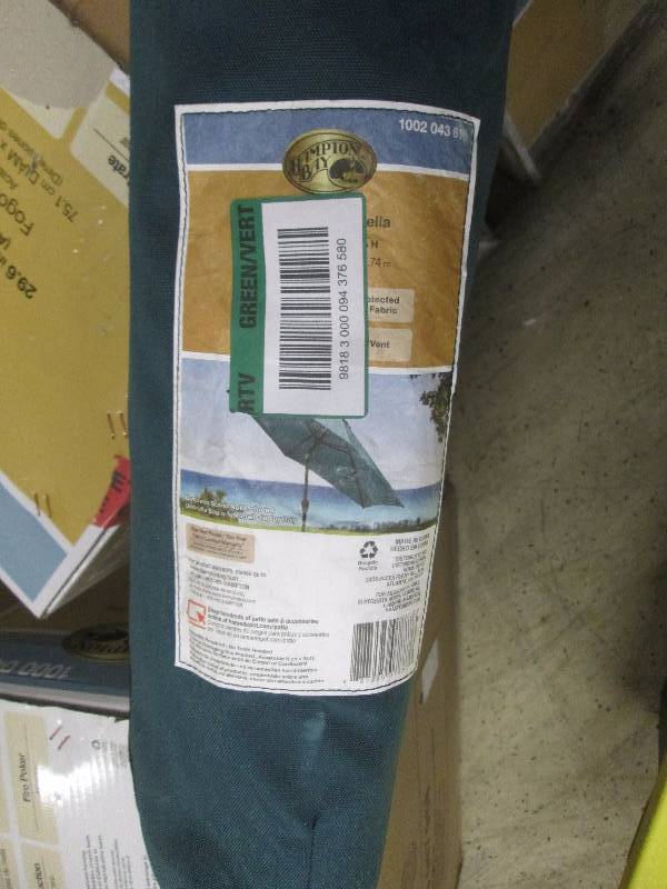 lot 102 image: Hampton Bay 9 ft. Aluminum Patio Um...