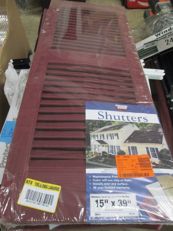 lot 138 image: Builders Edge 15 in. x 39 in. Louve...