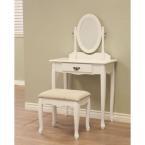 lot 43 image: Frenchi Home Furnishing 3-Piece Whi...