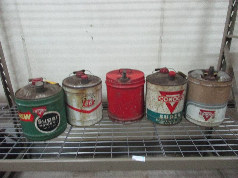 Vintage oil cans
