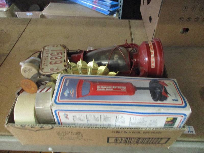 Lantern, pump, misc