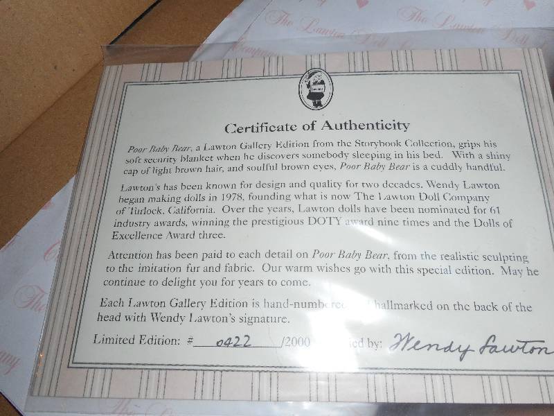 Vintage Poor Baby Bear