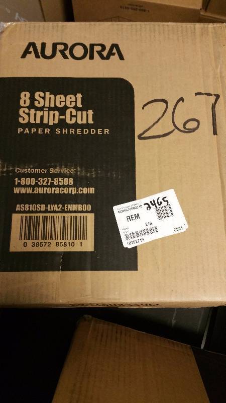 Aurora 8-Sheet Strip Shredder