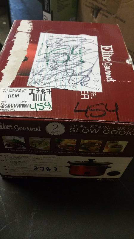 Elite Gourmet 2-Qt. Oval Slow Cooker - Red