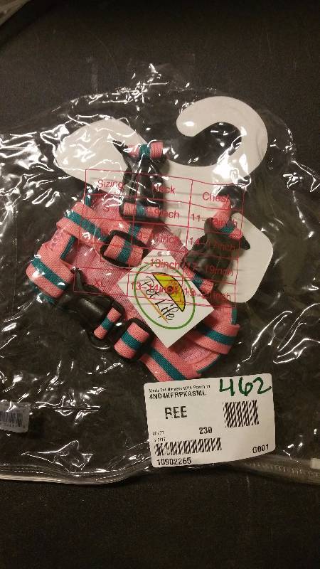 Mesh Pet Harness With Pouch Pink Small