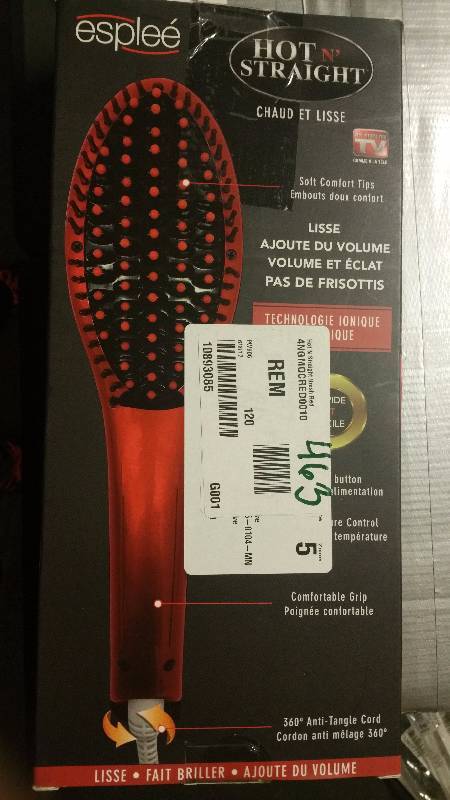 esplee Hot N Straight Brush - Red