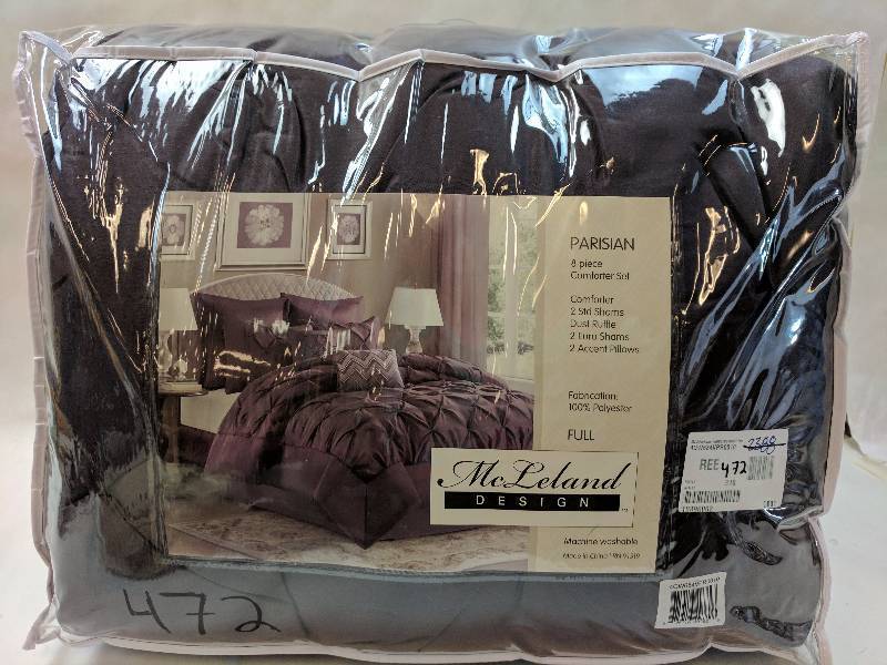 McLeland Design Parisian 8-Pc. Comforter Set - Full Purple