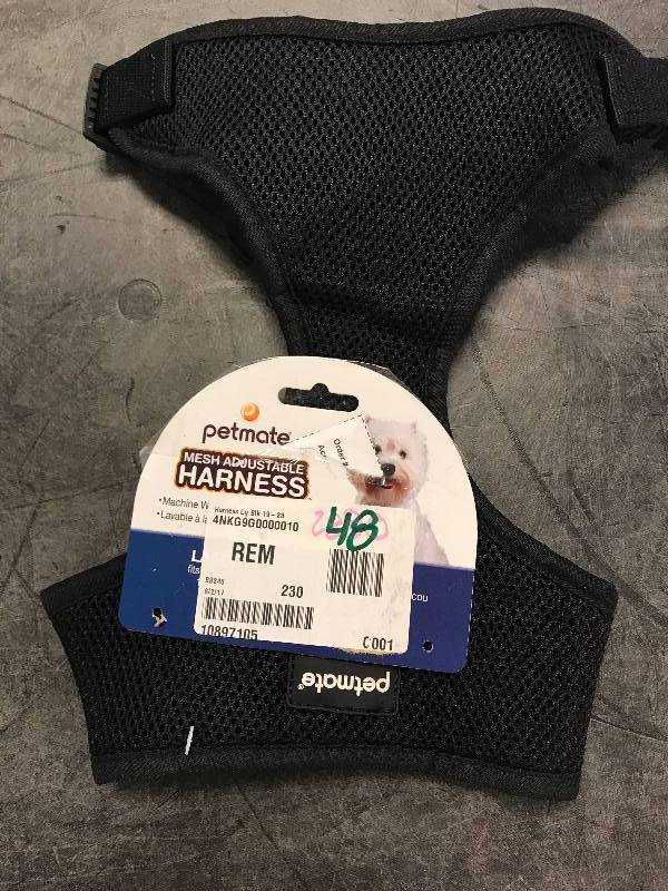 Petmate Harness Lg Blk 19-23